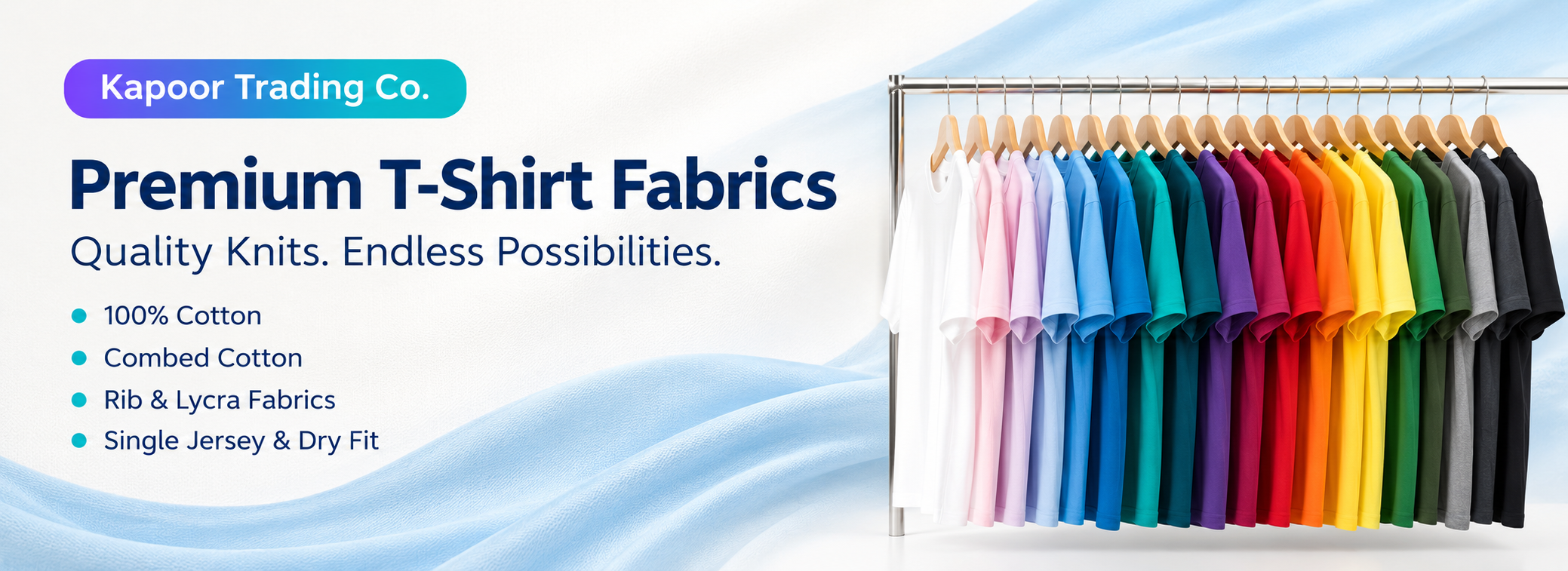 Premium T-Shirt Fabrics Display